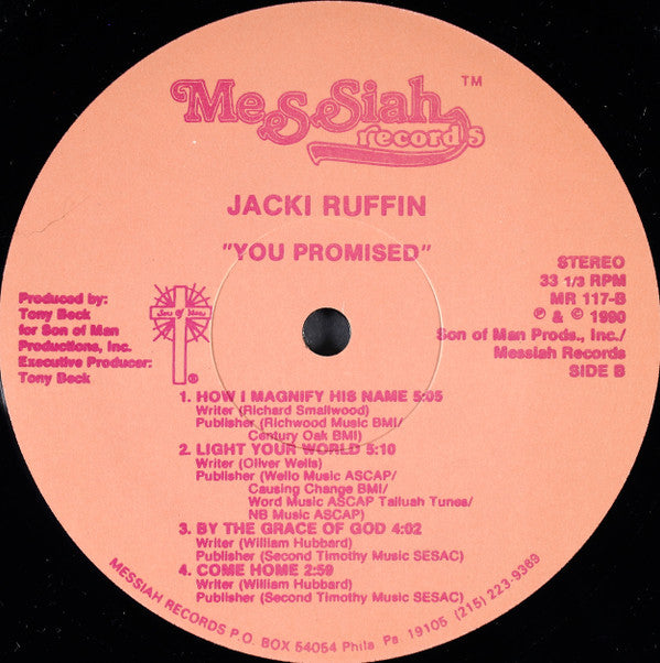 Jackie Ruffin : You Promised (LP)