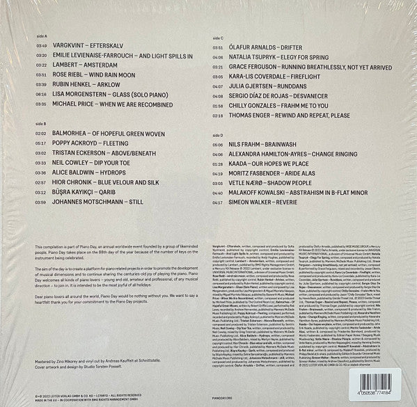 Various : Piano Day Vol. 1 (2xLP, Comp)