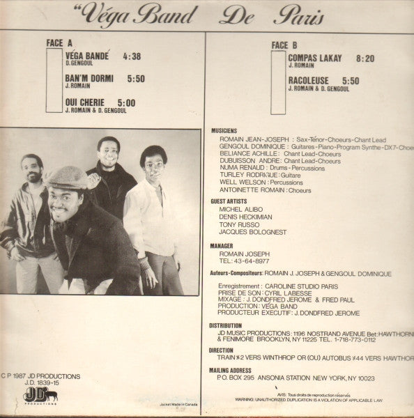 Vega-Band D'Haiti : Véga Bandé (LP)