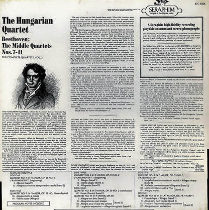 Ludwig van Beethoven, The Hungarian Quartet : The Middle Quartets Nos. 7-11, The Complete Quartets, Vol. 2 (3xLP + Box)