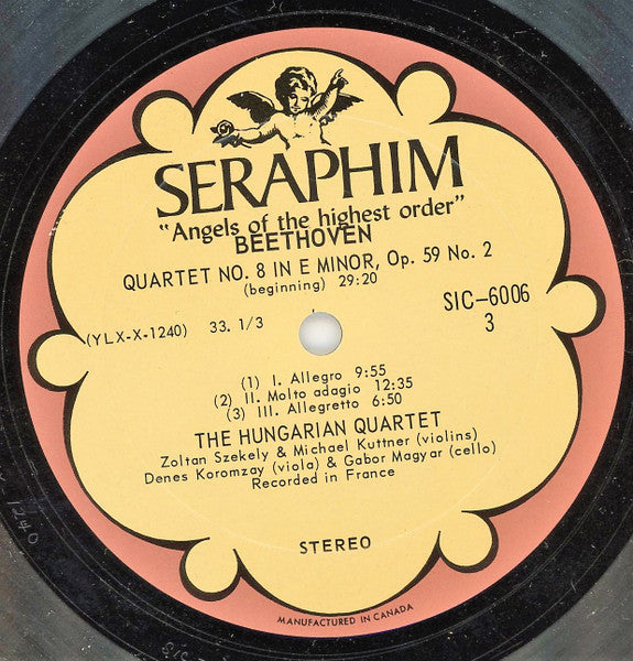 Ludwig van Beethoven, The Hungarian Quartet : The Middle Quartets Nos. 7-11, The Complete Quartets, Vol. 2 (3xLP + Box)