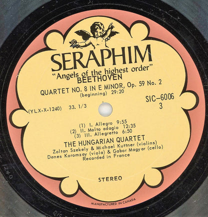 Ludwig van Beethoven, The Hungarian Quartet : The Middle Quartets Nos. 7-11, The Complete Quartets, Vol. 2 (3xLP + Box)