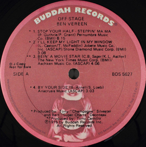 Ben Vereen : Off-Stage (LP, Album, Promo)