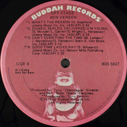 Ben Vereen : Off-Stage (LP, Album, Promo)