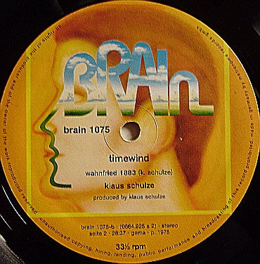 Klaus Schulze : Timewind (LP, Album, RP)