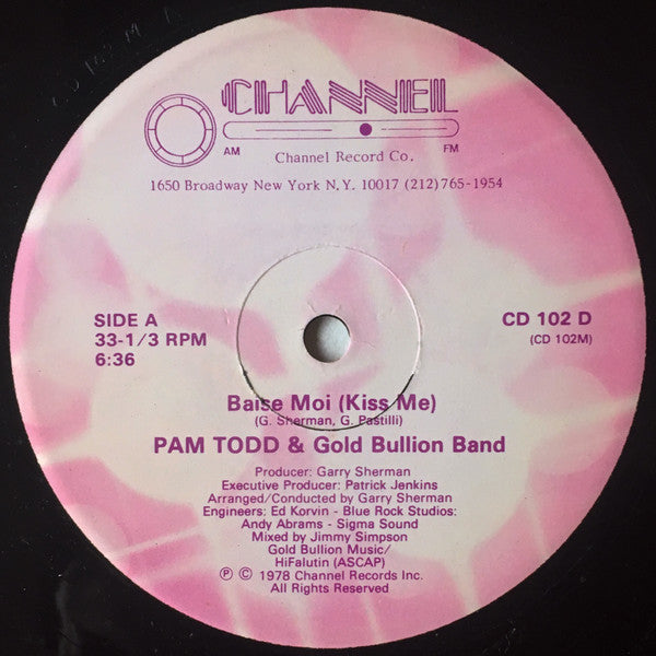 Pam Todd & Gold Bullion Band : Baise Moi (Kiss Me) (12")