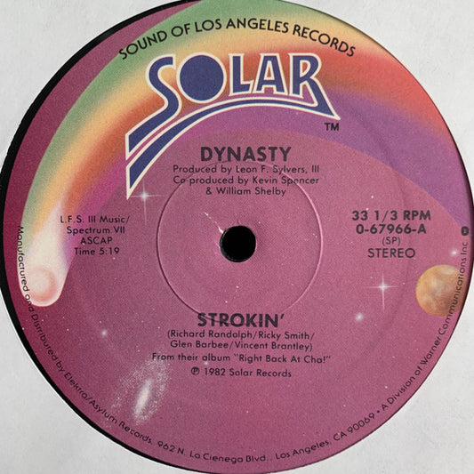 Dynasty : Strokin' / A Man In Love (12")