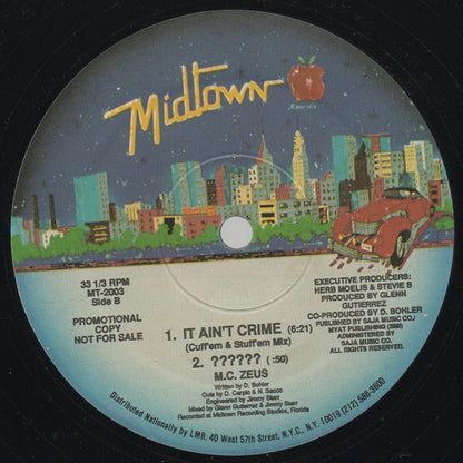 MC Zeus : It Ain't A Crime (12", Promo)