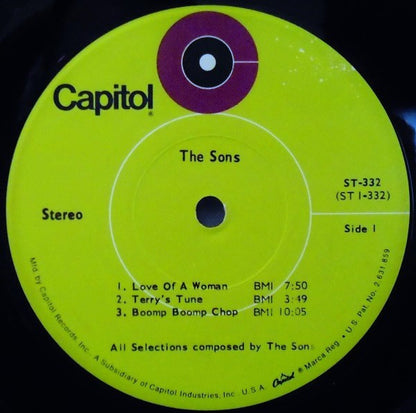 The Sons Of Champlin : The Sons (LP, Album, Los)