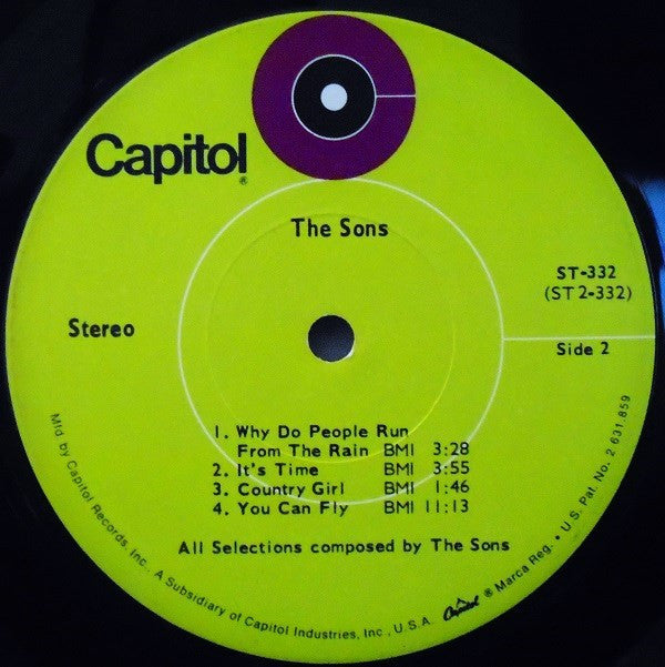 The Sons Of Champlin : The Sons (LP, Album, Los)