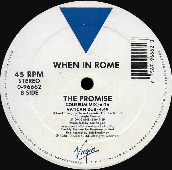 When In Rome : The Promise (12")