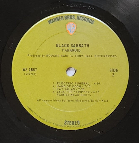 Black Sabbath : Paranoid (LP, Album, Gat)