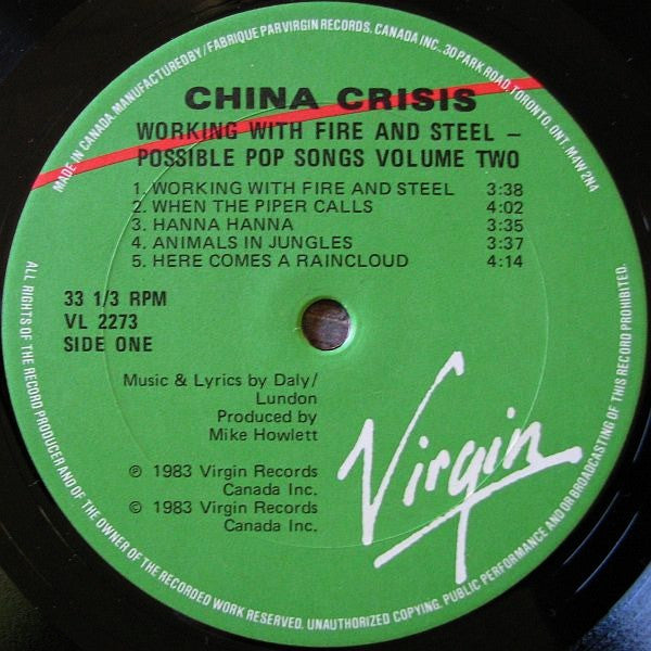 China Crisis : Working With Fire And Steel - Possible Pop Songs Volume Two (LP, Album)