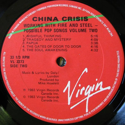 China Crisis : Working With Fire And Steel - Possible Pop Songs Volume Two (LP, Album)
