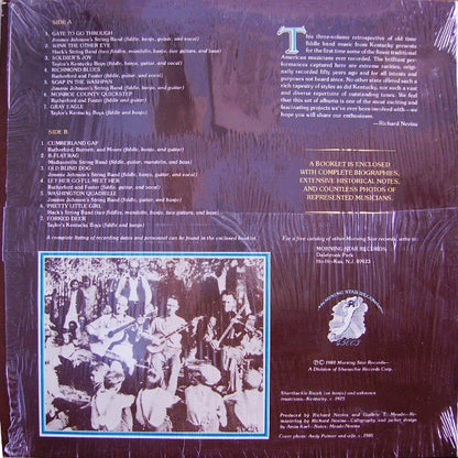 Various : Wink The Other Eye : Old Time Fiddle Band Music From Kentucky Volume 1 (LP, Comp)