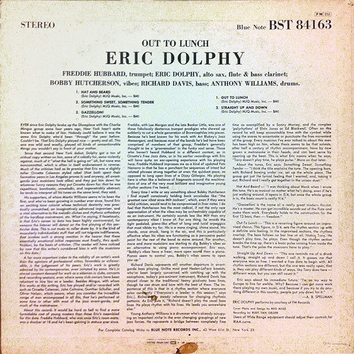 Eric Dolphy : Out To Lunch! (LP, Album, RE)