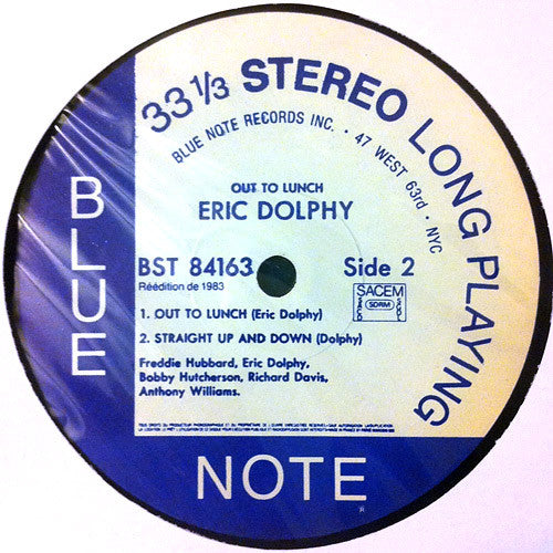 Eric Dolphy : Out To Lunch! (LP, Album, RE)