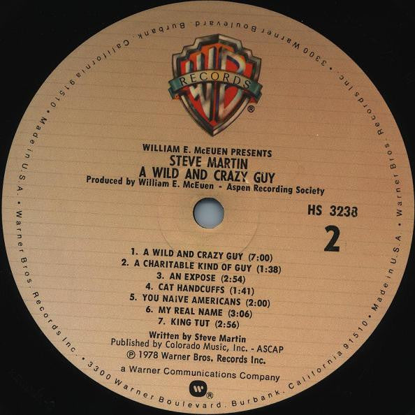 Steve Martin (2) : A Wild And Crazy Guy (LP, Album, Pin)