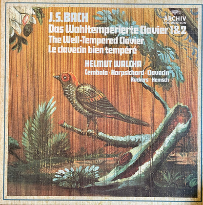 Johann Sebastian Bach, Helmut Walcha : Das Wohltemperierte Klavier I & II = The Well-Tempered Clavier = Le Clavier Bien Tempéré (5xLP + Box)