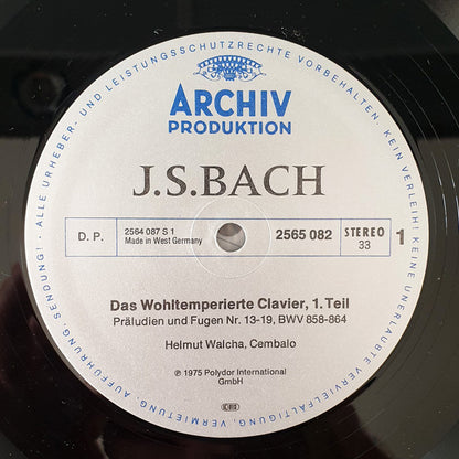 Johann Sebastian Bach, Helmut Walcha : Das Wohltemperierte Klavier I & II = The Well-Tempered Clavier = Le Clavier Bien Tempéré (5xLP + Box)