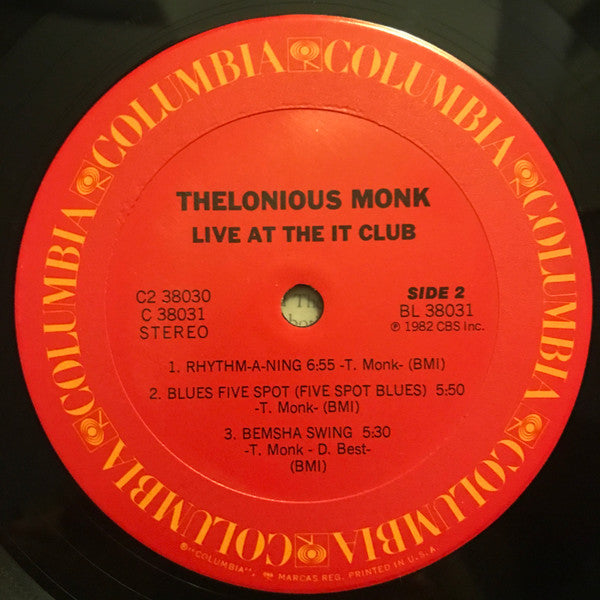 Thelonious Monk : Live At The It Club (2xLP, Album)