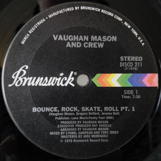 Vaughan Mason & Crew : Bounce, Rock, Skate, Roll (12")