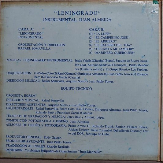 Juan Almeida, Juan Pablo Torres, Chucho Valdés, Arturo Sandoval, Los Papines, Pablo Menéndez : Leningrado (LP, Album, S/Edition)
