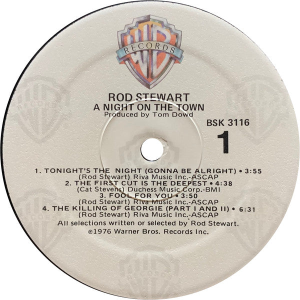 Rod Stewart : A Night On The Town (LP, Album, RE, Win)