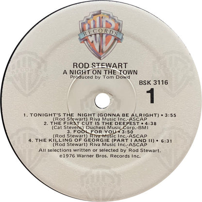 Rod Stewart : A Night On The Town (LP, Album, RE, Win)