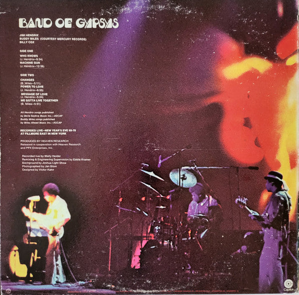 Jimi Hendrix : Band Of Gypsys (LP, Album, RE, Gat)