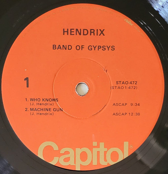 Jimi Hendrix : Band Of Gypsys (LP, Album, RE, Gat)
