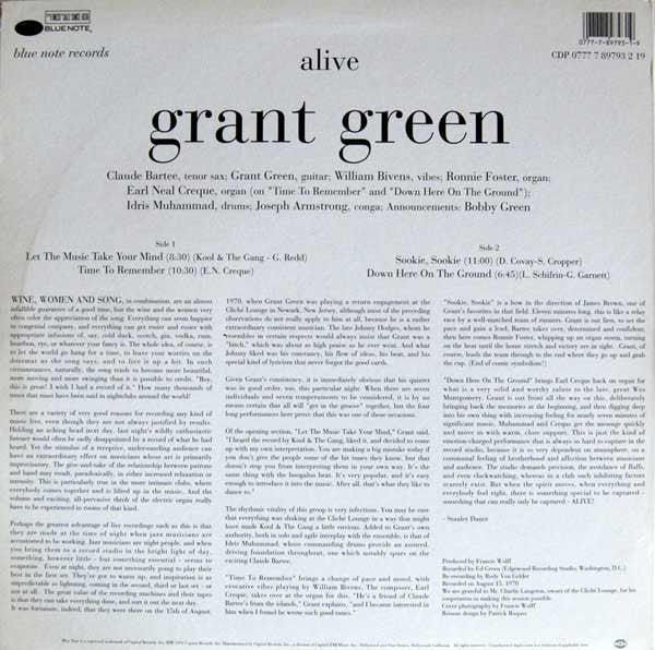 Grant Green : Alive! (LP, Album, RE)