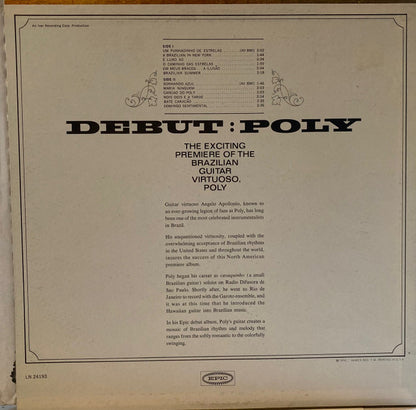 Poly (7) : Debut:Poly The Exciting Premiere Of The Brazilian Guitar Virtuoso, Poly (LP, Album, Mono, Promo)