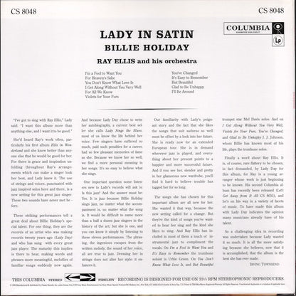 Billie Holiday With Ray Ellis And His Orchestra : Lady In Satin (LP, Album, RE, 200)