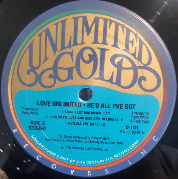 Love Unlimited : He's All I've Got (LP, Album, Pit)