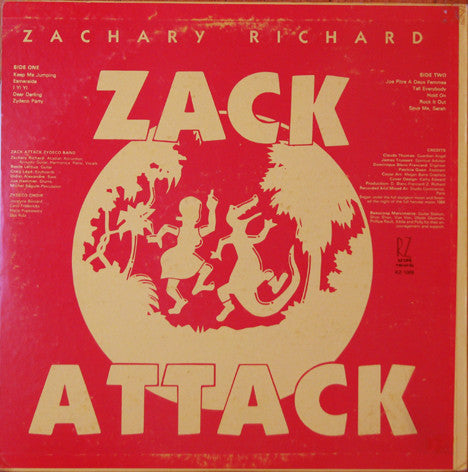 Zachary Richard : Zack Attack (LP, Album, RE)