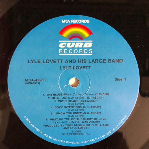 Lyle Lovett And His Large Band : Lyle Lovett And His Large Band (LP, Album)