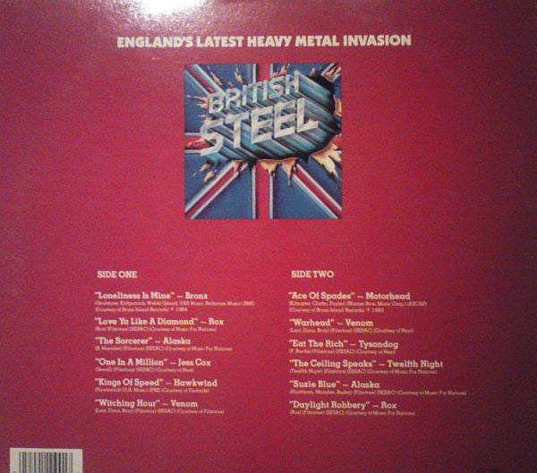 Various : British Steel - England's Latest Heavy Metal Invasion (LP, Comp)