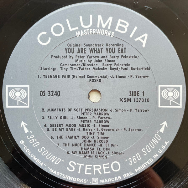 Various : You Are What You Eat (Original Soundtrack Recording) (LP, Ter)