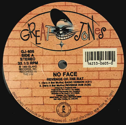 No Face (5) : Revenge Of The Bat (He's A Bat Mutha) (12")