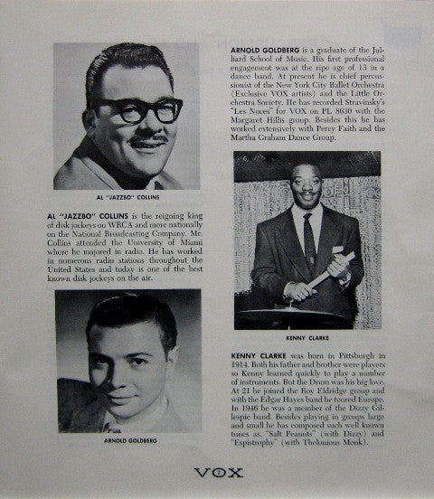 Kenny Clarke / Arnold Goldberg / Al Jazzbo Collins : Spotlight On Percussion (LP, Mono + Box)