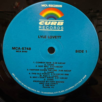 Lyle Lovett : Lyle Lovett (LP, Album, Glo)
