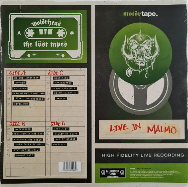 Motörhead : The Löst Tapes Vol. 3 (Live In Malmö 2000) (2xLP, Album, RSD, Ltd, Gre)