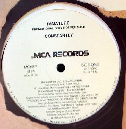 Immature : Constantly (12", Promo)
