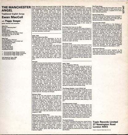 Ewan MacColl With Peggy Seeger : The Manchester Angel - Traditional English Songs (LP, Album, Mono, RE, Yel)