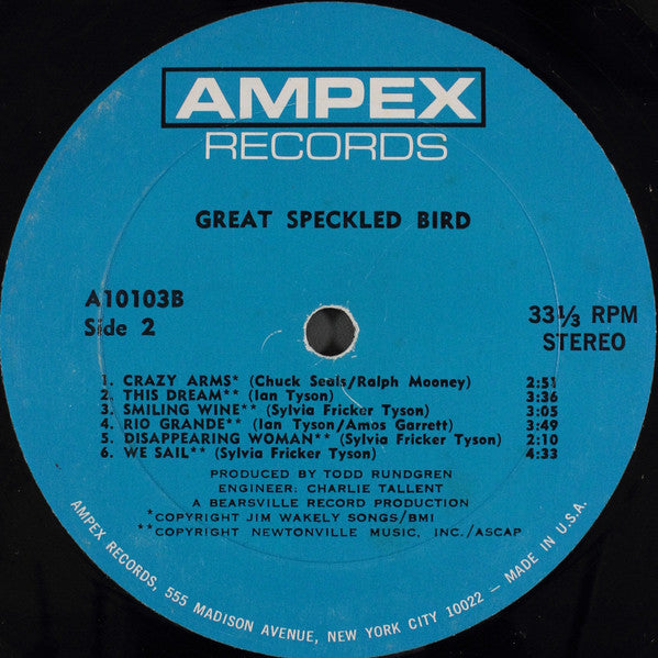 Great Speckled Bird : Great Speckled Bird (LP, Album, All)