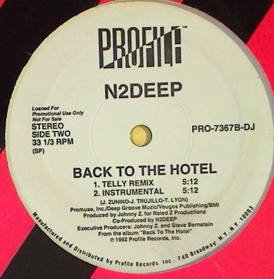 N2DEEP : Back To The Hotel (12", Promo)