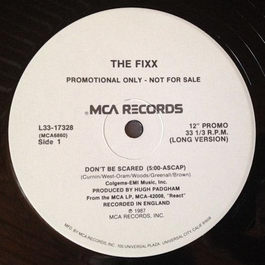 The Fixx : Don't Be Scared (12", Single, Promo)