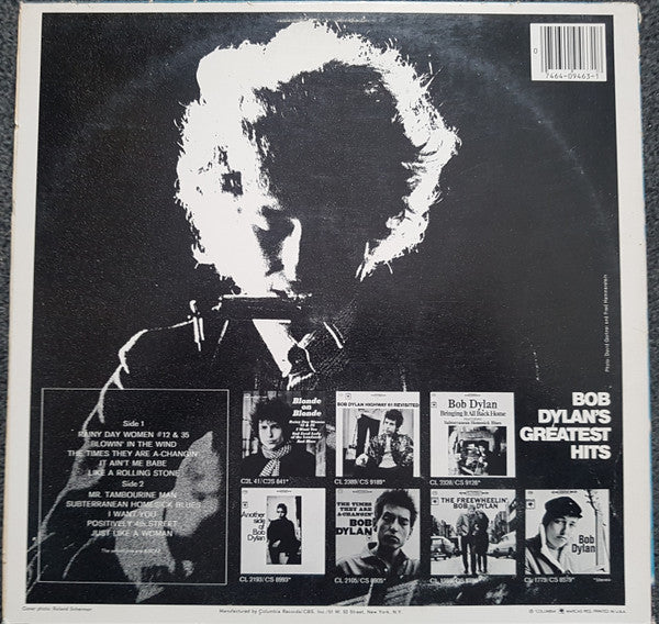 Bob Dylan : Bob Dylan's Greatest Hits (LP, Comp, RE, Col)