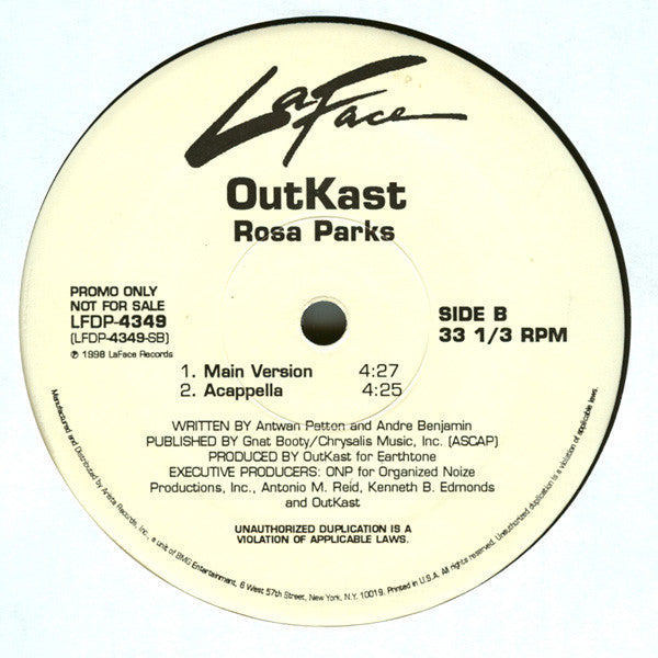 OutKast : Rosa Parks (12", Promo)